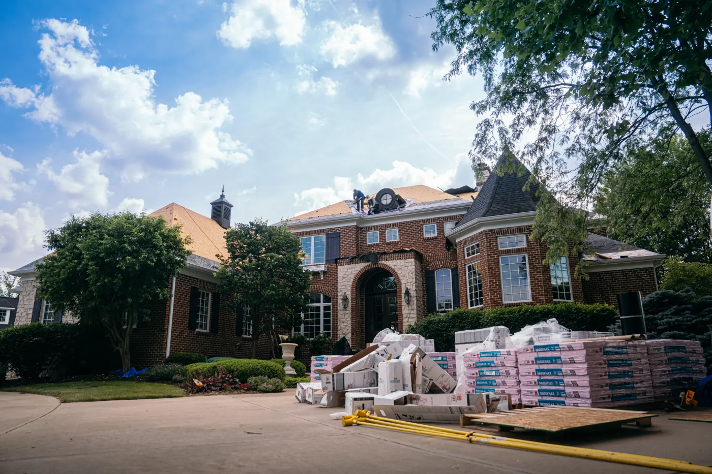 Storm damage documented on a Wilkinson home